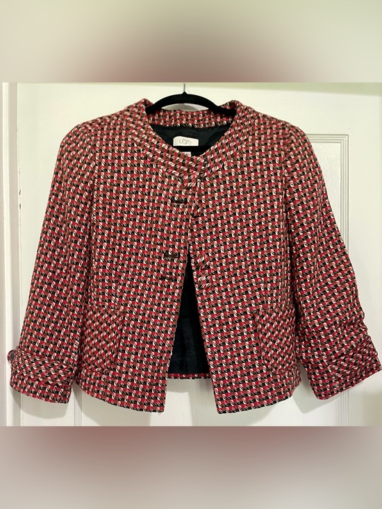 LOFT Jackets & Blazers - LOFT Vintage Houndstooth Tweed Cropped Blazer